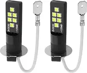 RAYWE Car LED Fog Lights 80W Pair Headlight Bulbs H3 LED Bulb 6000-6500K DRL Driving Lamp