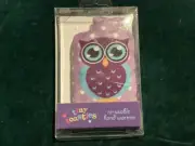 BNIP New Reusable Christmas Hand Warmer in Cover - Owl Design - Purple