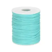 54.6 Yards Hollow Pipe Rubber Cords 2mm Hollow Tube Medium Light turquoise