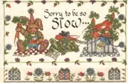 Happy Belated Birthday Wishes Tortoise & Hare Slow Delivery Greeting Card