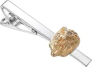 [Asienice] Silver Tie Clip Men's Personalised Tie Pin Animal Lion Head Deer Cat Wolf Dog Men's Jewellery for Men, breit, Non-Precious Metal, No Gemstone