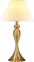 O'Bright Ember Cordless Table Lamp – Rechargeable, Touch Dimmable, Battery Operated, E26 LED Bulb, Type-C Fast Charging, Portable Lamp for Bedroom, Living Room, Office, Antique Brass