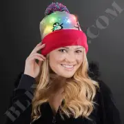 HOLIDAY PENGUIN Light Up LED Blinking Beanie Hat