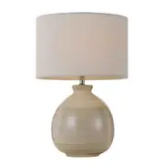Telbix Lighting Carey Ceramic Table Lamp - Amber / White
