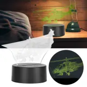 Night Light 3D Helicopter Acrylic Lamp With Touch Switch For Desk Decor .