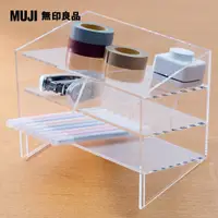 在飛比找PChome24h購物優惠-【MUJI 無印良品】壓克力小物收納架/斜口.大