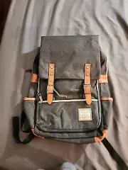 Feskin Professional Business Laptop Backpack Fashion Casual Durable Canvas Gray