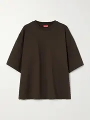 [STAUD] STAUD - Capsule Stretch-jersey T-shirt - Chocolate - M/L M/L Brown