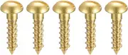 uxcell Wood Screws M3 x 12mm Slotted Round Head Brass Self-Tapping Screw 100 Pcs
