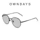 【OWNDAYS】百搭多角金屬框款墨鏡(SUN1068T-2S C1)