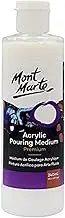 Mont Marte PMPP6001 Pouring Art Medium, 8.5 fl oz (240 ml), Fluid Art Base, Clear