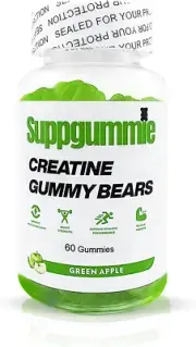 Creatine Gummy Bears for Men & Women, 5G Creatine Monohydrate per Serve, Green A
