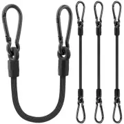 Bungee Cords with Hooks, 12 Inch Long Heavy Duty Bungee Cords with Carabiner ...