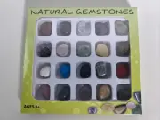Geology Kit Gift Natural Gemstone Collection Box of 25 Stones Science Gifts