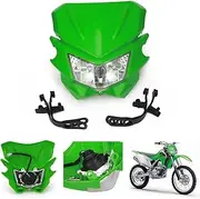 AnXin Dirt Bike Headlight,Motorcycle Head Light Universal for KLX230R KLX300R KLX110 KX125 KX450F KX250F KDX200 Supermoto Green