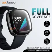For Fitbit Sense/ Versa 3 Screen Protector 9H Tempered Full Coverage Glass Guard