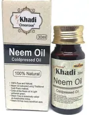 Khadi Omorose Pure Neem Oil Coldpressed Carrier Oil, 30 ml