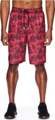 And1 Mens "Post Up" Basketball Shorts Red Swirl Print SIZE 2XL