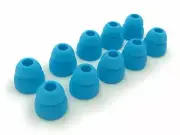 Double Flange Replacement Earbud Tips Covers Powerbeats & More - 5 Pairs (Blue)
