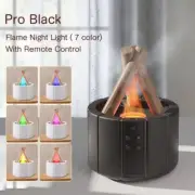 KINSCOTER Simulated Flame Aroma Diffuser, Ultrasonic Cool Mist Humidifier Lamp