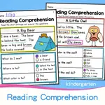 【台灣出貨】COMPREHENSION SKILLS GRADE K -1ST 幼兒英語閱讀理解A4練習單 課堂趣味作業