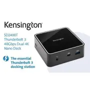 NEW Kensington SD2400T Thunderbolt 3 Dual 4K Nano Docking Station w/135w adapter