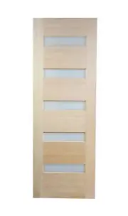 5-Small-Horizontal Translucent Glass 2340mm Height Meranti Door