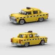 324 pcs City Taxi Vehicle Speed Champions Car Yellow Cab Building Blocks Bricks