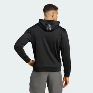 adidas 外套 男款 運動連帽外套 亞規 TR-ES+ FZ JA 黑 IJ9618 (S2258)