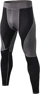 [Ouruikia] Men's Thermal Underwear Thermal Pants Compression Base Layer Bottoms Thermal Bottoms Long Johns Pants