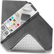 Bathroom Rugs, Velvet Memory Foam Bath Mat, Non-Slip, Solid Grey 17 x 24