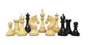 Lucca Luxury Staunton Chess Pieces Only Set- 4.6'' King Size- Ebonywood/Boxwood