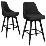 4x ALFORDSON Bar Stools Metal Swivel All Black