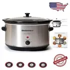 Super-Sized 8.5 Qt Slow Cooker with Tempered Glass Lid – Easy Cleanup & Control