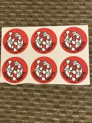 6 Vintage Trend Scratch & Sniff PEPPY MINTS CANDY CANE Stickers Matte 80s