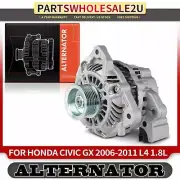 Alternator for Honda Civic GX 2006-2011 L4 1.8L 80Amp 12Volt Clockwise 7-Groove (for: Honda Civic)