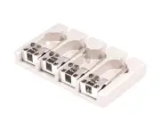 Hipshot A Style 4 String Bass Bridge Aluminum Satin Chrome Fits 5 Hole Fender
