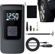 Car Tire Inflator - Smart Electric Air Pump with Auto Detection | Portable Air Compressor for Tires & Balls | Long Battery Life | LED Light | & Travel