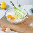 Mini Whisk Comfortable Handle Ergonomic Silicone Set with Stainless Steel