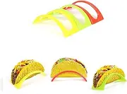 Ximimark 12 pcs Colorful Taco Holder Stand for Soft & Hard Shell Taco Microwave Safe