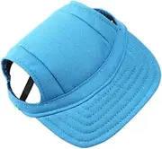 Happyyami Pet Dog Baseball Hat Oxford Fabric Sports Cap with Ear Holes for Small Dogs S Blue Breathable Comfortable Design for Your Puppy