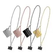 Phone Strap With Zipper Pouch Chain Bag Phone String Clip Cell Phone Chain Strap
