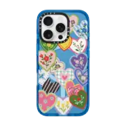 iPhone 16 Pro Impact Case MagSafe Compatible Lovely Heart Floral Stickers
