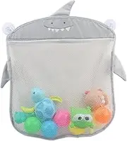 Bath Toy Holder, 16.2x14.2inch Mesh Bath Toy Storage Net with Suction Cups, Cartoon Bathtub Toy Organizer, Bath Toy Storage Bag for Bathroom