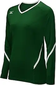(Large, Navy/White) - Mizuno Women's Youth Techno Generation Long Sleeve Jeresy