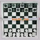 15" Handmade White Inlay Marble Chess Set Hand Crafted Game Board Indoor Playing