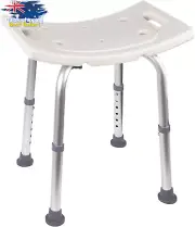 Adjustable Shower Chair Bath Stool Seat for Seniors Disabled 136Kg Capacity