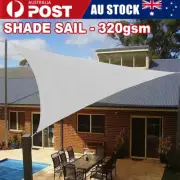 Rectangle Triangle Sun Shade Sail Shade Cloth 98% UV Block 320 GSM Heavy Duty