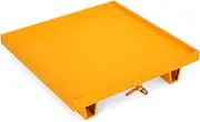 Spill-Proof Tray Oil Tank Spill Tray，Spill Platform with Drain, Large Spill Containment Pallet, Industrial Warehouses Factory Garage Leak Proof Tray, Metal Firm Oil Drums Storage Platform (C