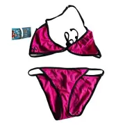 Vintage Paul Frank Womens Bikini, Skurvy From Julius, Pink, Bathing Suit, Large